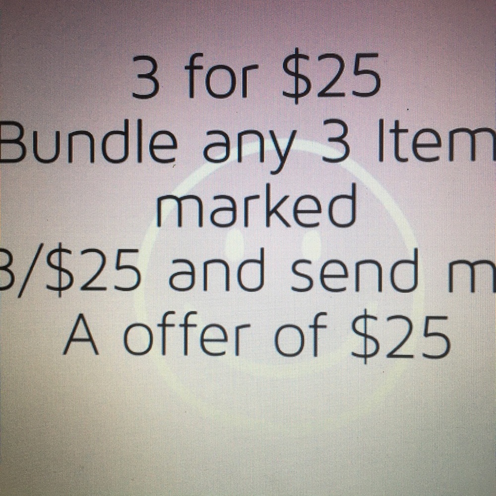 3/$25 items marked